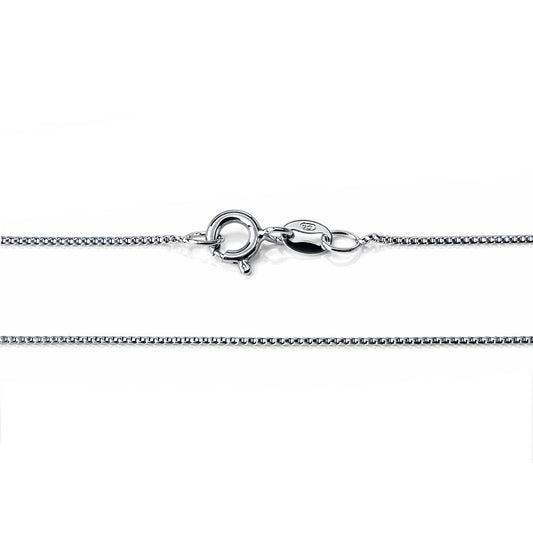 Halskette 36 cm Feine Venezianerkette 925 Silber rhodiniert  Schöner-SD